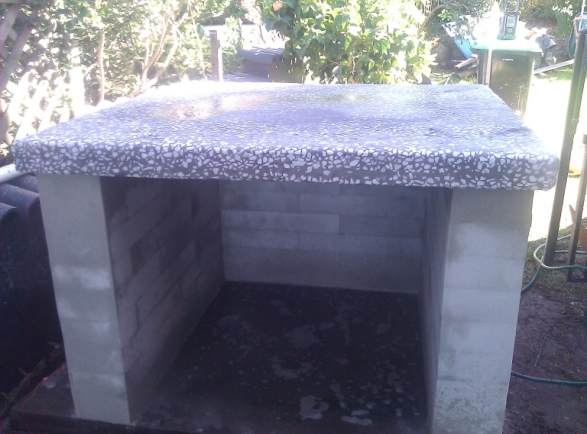 concrete marble look top