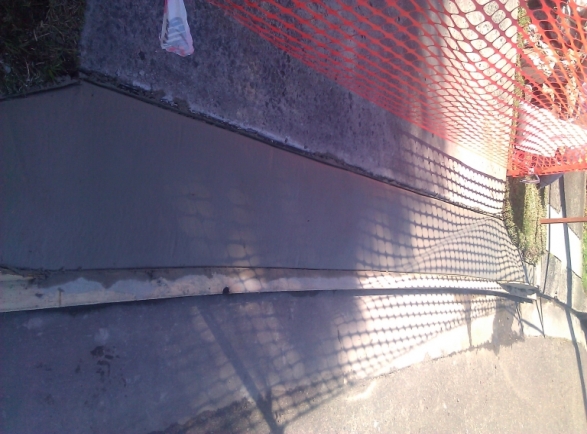 driveway re-concreted